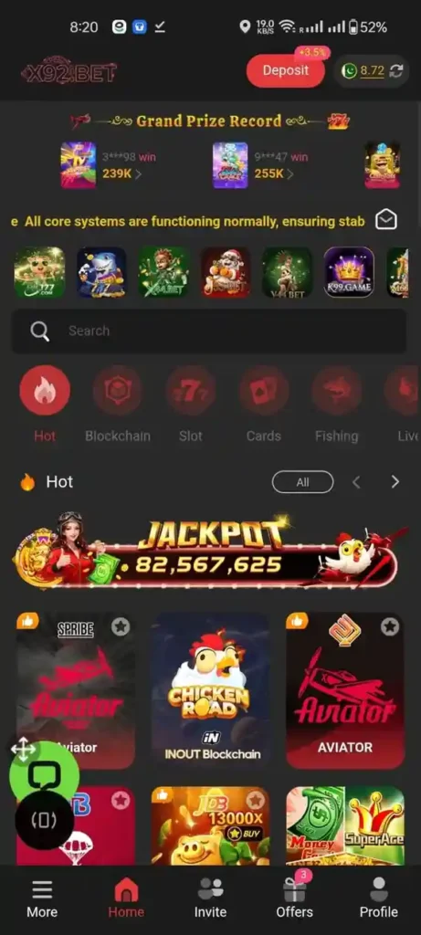92 Bet Game